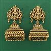 Antique Temple Earring with Matte Gold Plating