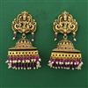 Antique Temple Earring with Matte Gold Plating
