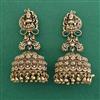Antique Temple Earring with Matte Gold Plating