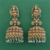 Antique Temple Earring with Matte Gold Plating