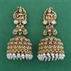 Antique Temple Earring with Matte Gold Plating