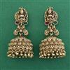 Antique Temple Earring with Matte Gold Plating