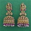 Antique Temple Earring with Matte Gold Plating