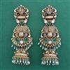 Antique Birds Earring with Matte Gold Plating