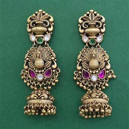Antique Birds Earring with Matte Gold Plating