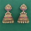 Antique Temple Earring with Matte Gold Plating