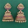 Antique Temple Earring with Matte Gold Plating