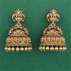 Antique Temple Earring with Matte Gold Plating
