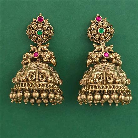 Antique Birds Earring with Matte Gold Plating