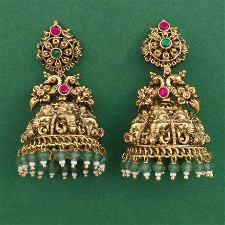 Antique Birds Earring with Matte Gold Plating