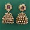 Antique Jhumki with Matte Gold Plating