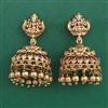 Antique Temple Earring with Matte Gold Plating