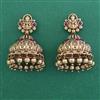 Antique Temple Earring with Matte Gold Plating