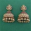 Antique Temple Earring with Matte Gold Plating