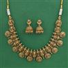 Antique Temple Necklace with Matte Gold Plating