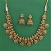 Antique Temple Necklace with Matte Gold Plating