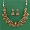 Antique Temple Necklace with Matte Gold Plating