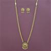 Antique Long Necklace with Matte Gold Plating
