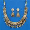 Antique Pearl Necklace with Matte Gold Plating