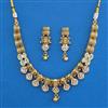 Antique Pearl Necklace with Matte Gold Plating