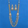 Antique Pearl Necklace with Matte Gold Plating
