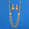 Antique Pearl Necklace with Matte Gold Plating