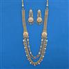 Antique Pearl Necklace with Matte Gold Plating