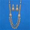 Antique Pearl Necklace with Matte Gold Plating