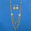 Antique Pearl Necklace with Matte Gold Plating