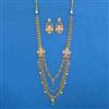 Antique Pearl Necklace with Matte Gold Plating