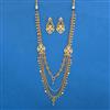 Antique Pearl Necklace with Matte Gold Plating