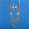 Antique Pearl Necklace with Matte Gold Plating