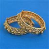 Antique Openable Bangles with Matte Gold Plating