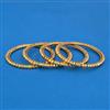 Antique Delicate Bangles with Matte Gold Plating