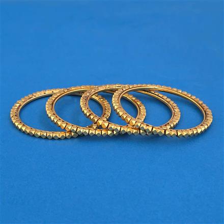 Antique Delicate Bangles with Matte Gold Plating