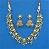 Antique Pearl Necklace with Matte Gold Plating