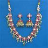 Antique Pearl Necklace with Matte Gold Plating