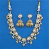Antique Pearl Necklace with Matte Gold Plating