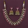 Antique Pearl Necklace with Matte Gold Plating