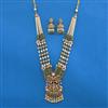 Antique Temple Pendant Set with Matte Gold Plating