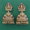 Antique Temple Earring with Matte Gold Plating