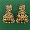 Antique Jhumki with Matte Gold Plating