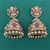 Antique Temple Earring with Matte Gold Plating