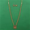 Antique Long Necklace with Matte Gold Plating