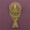 Antique Temple Hair Brooch with Matte Gold Plating