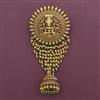 Antique Temple Hair Brooch with Matte Gold Plating
