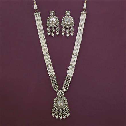 Antique Pearl Pendant Set with Mehndi Plating