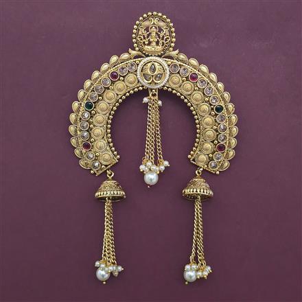 Antique Temple Hair Brooch with Gold Plating