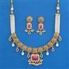 Antique Pearl Necklace with Matte Gold Plating