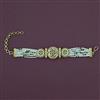 Antique Adjustable Bracelet with Matte Gold Plating